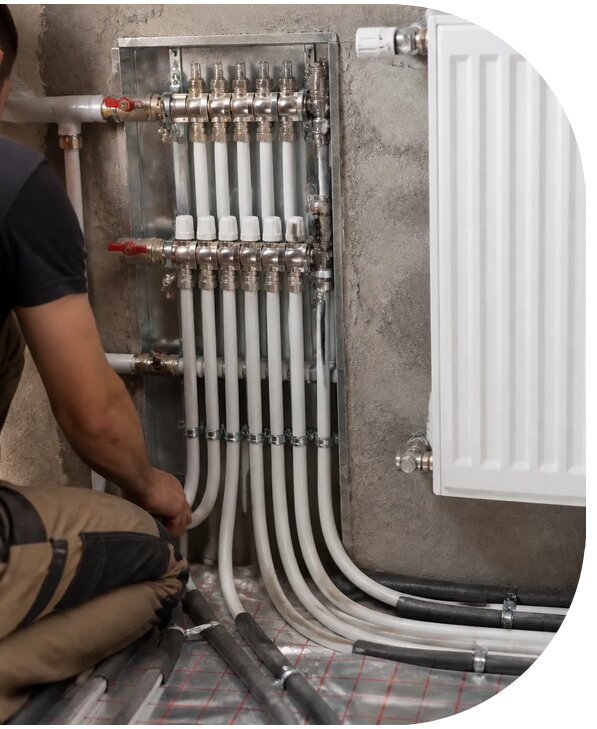 Монтаж отопления из металлопластика для домов в Котельниках